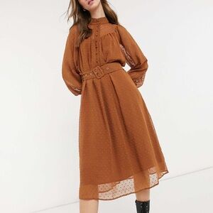 .Object Midi Dress In Brown